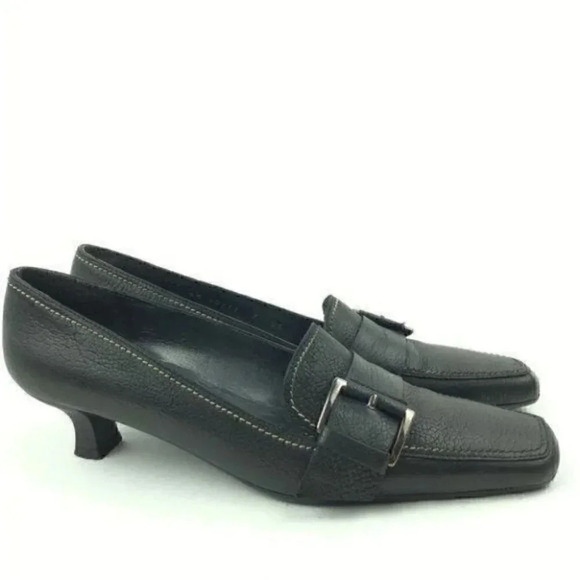 Stuart Weitzman Heels 7 SS Leather Made In Spain - Picture 1 of 8